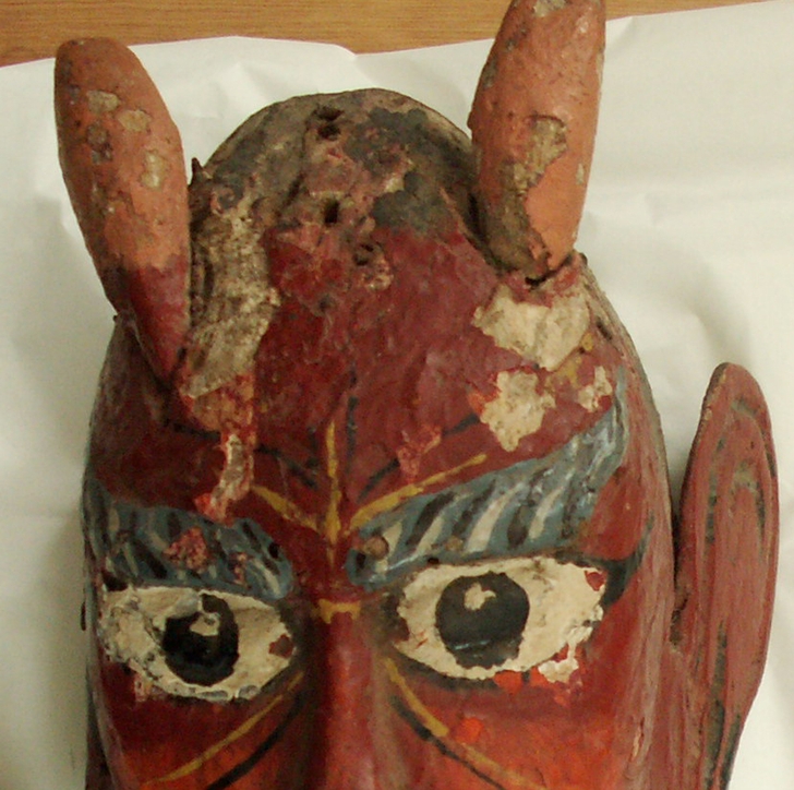 Particolare del volto prima del restauro